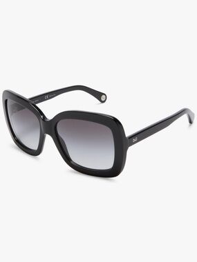 D&G Black Square Oversized Sunglasses with Gradient Lenses